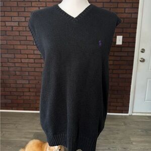 Polo Ralph Lauren Black Sweater Vest